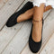 Pantofi negri comozi din material textil pentru femei