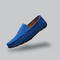 Mocasín de ante azul para hombre