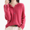 Gilet rosa in lana da donna con bottoni