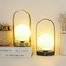 Lampada da tavolo LED moderna con globo in vetro, 2 pezzi