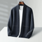 Cardigan en laine noir avec boutons pour homme