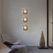 Nowoczesna metalowa lampa ścienna do wnętrz, zestaw 3 sztuk