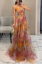 Rochie lungă elegantă pentru femei cu imprimeu floral de primăvară
