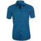 Chemise Homme Manches Courtes Bleu Boutonnée Casual
