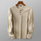 Haut Henley à manches longues en coton beige pour homme