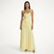 Elegant maxi kjole med rynker