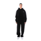 Hanorac negru unisex cu buzunar cangur