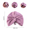 Bonetă de noapte din satin violet cu elastic pentru păr