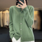 Gilet in lana verde da donna con bottoni
