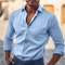 Chemise Homme Bleu Clair à Manches Longues Casual
