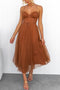 Robe midi corset pour femme avec décolleté en cœur et jupe en tulle
