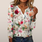 Bluză damă cu mâneci lungi, imprimeu floral, casual