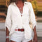 Off-white linen shirt for women, long sleeves