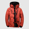 Chaqueta de invierno impermeable con capucha para hombre roja