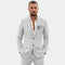 Costume en lin à coupe décontractée pour homme avec revers classiques