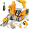 Camion de construcție jucărie cu unelte și figurine
