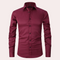 Chemise Homme Manches Longues Bordeaux Boutonnée
