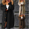 Cardigan long en tricot à boutons pour femme