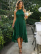 Rochie midi elegantă din mătase chiffon - croială trapez