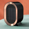 Radiator electric portabil negru și cupru cu design modern