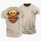Camiseta Hombre Smiley Sunset Surfer – Ropa urbana de verano con diseño de Palmeras y Surfista